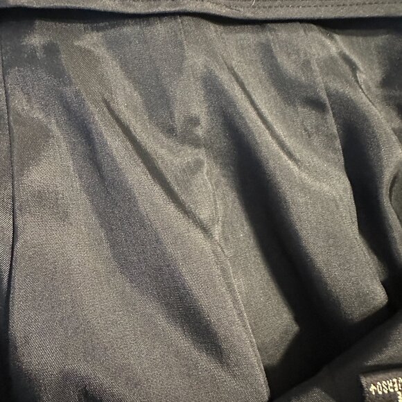 Black Silk Maxi Lined Skirt High Front Slit Skirt Women's Size 2P NWT - Picture 4 of 11